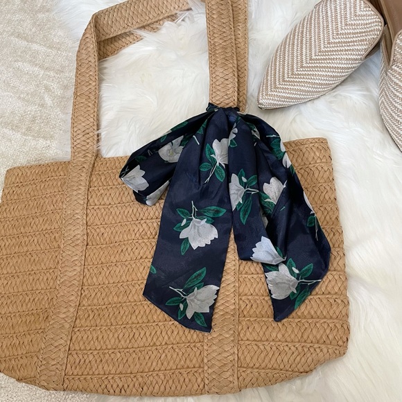 DraperJames Straw Tote & Silk Scarf - Picture 6 of 7